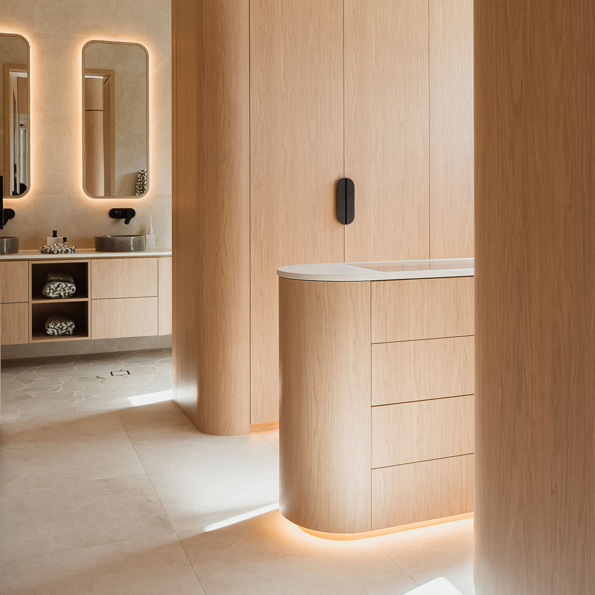 Timber vanity joinery