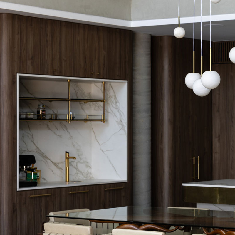 Custom joinery and stone